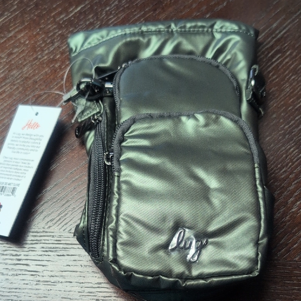 Brand New Lug Huggie SE In Metallic Olive!!! Lug Insulated Water Bottle Holder!!